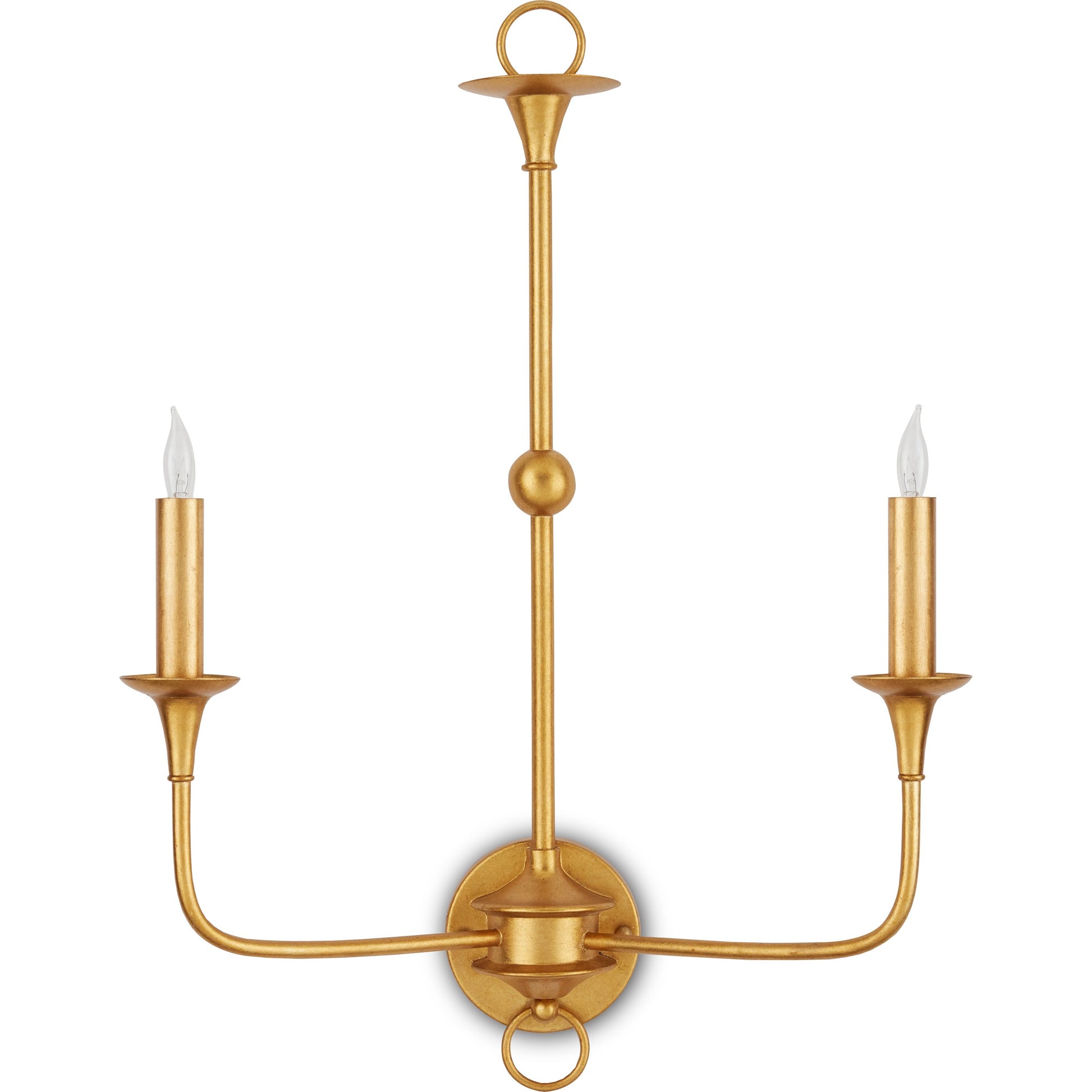 Nottaway Double Wall Sconce by Currey and Company. Made from wrought iron in a traditional style.