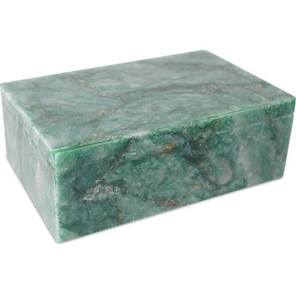 Green Aventurine Box by Currey and Company in natural. Made from green aventurine in a modern style.