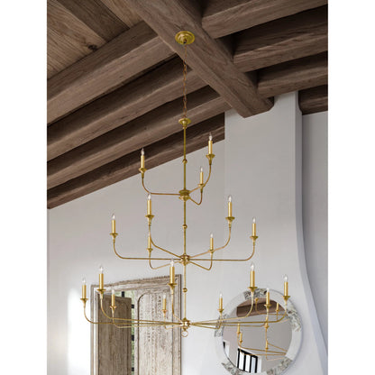 Nottaway Grande Chandelier by Currey and Company. Made from wrought iron in a traditional style.