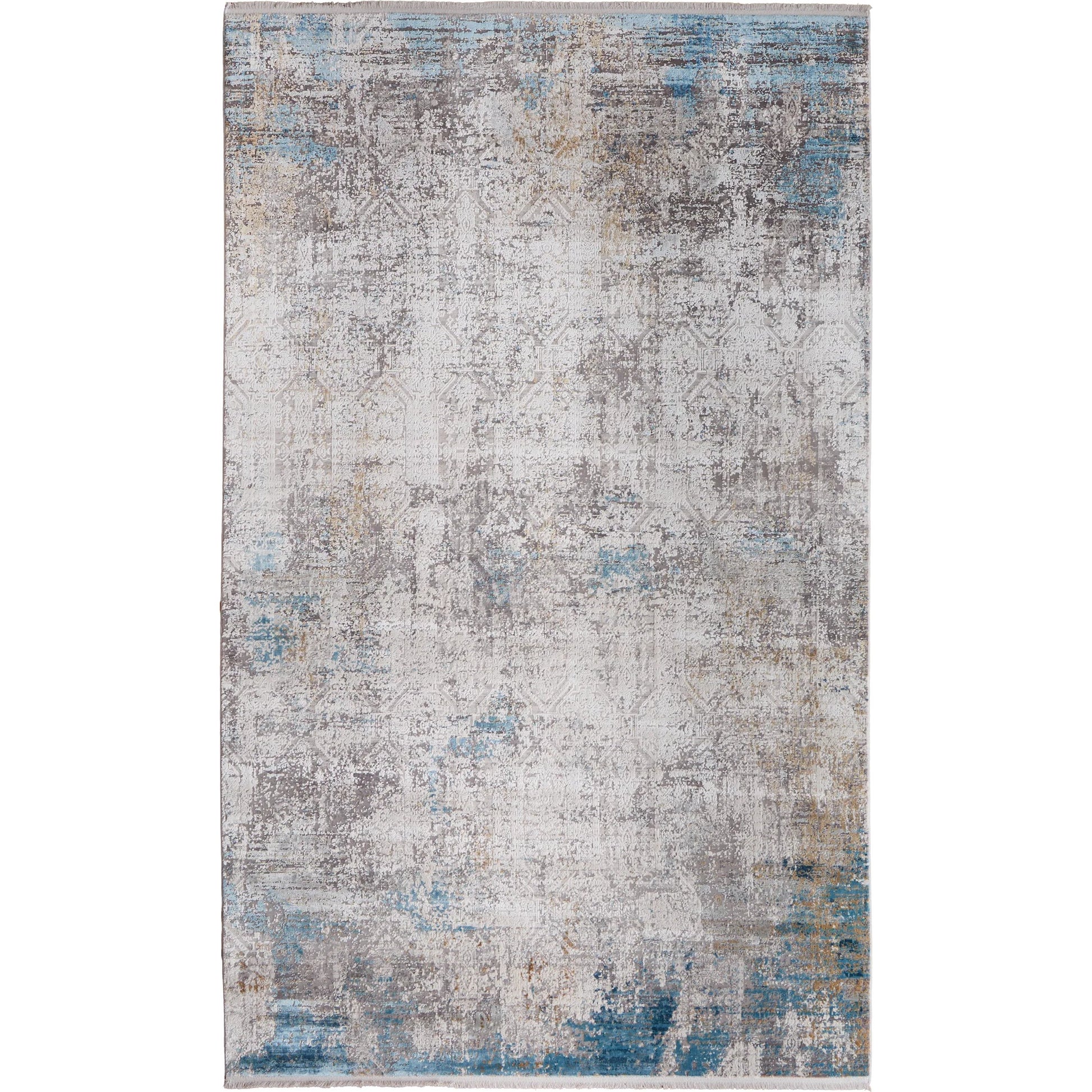 Cadiz Rug - 3889F by Feizy in ivory, blue, gold. Made from viscose, acrylic in a unique style.