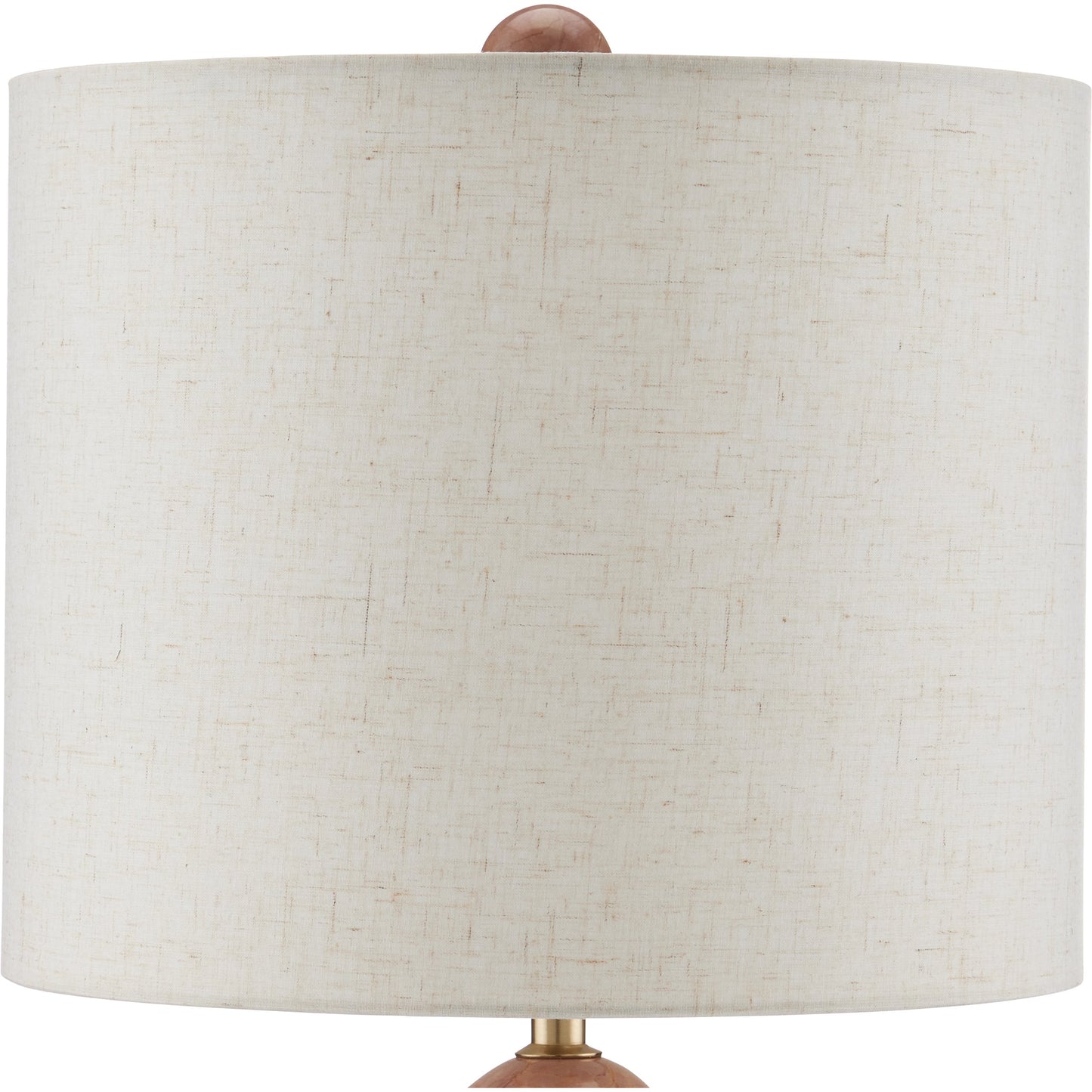 004 SI-2134016 | Closeup | Moreno Table Lamp by Currey and Company in natural. Made from rosa cappuccino marble, camello neve marble, breccia marble in a modern style.