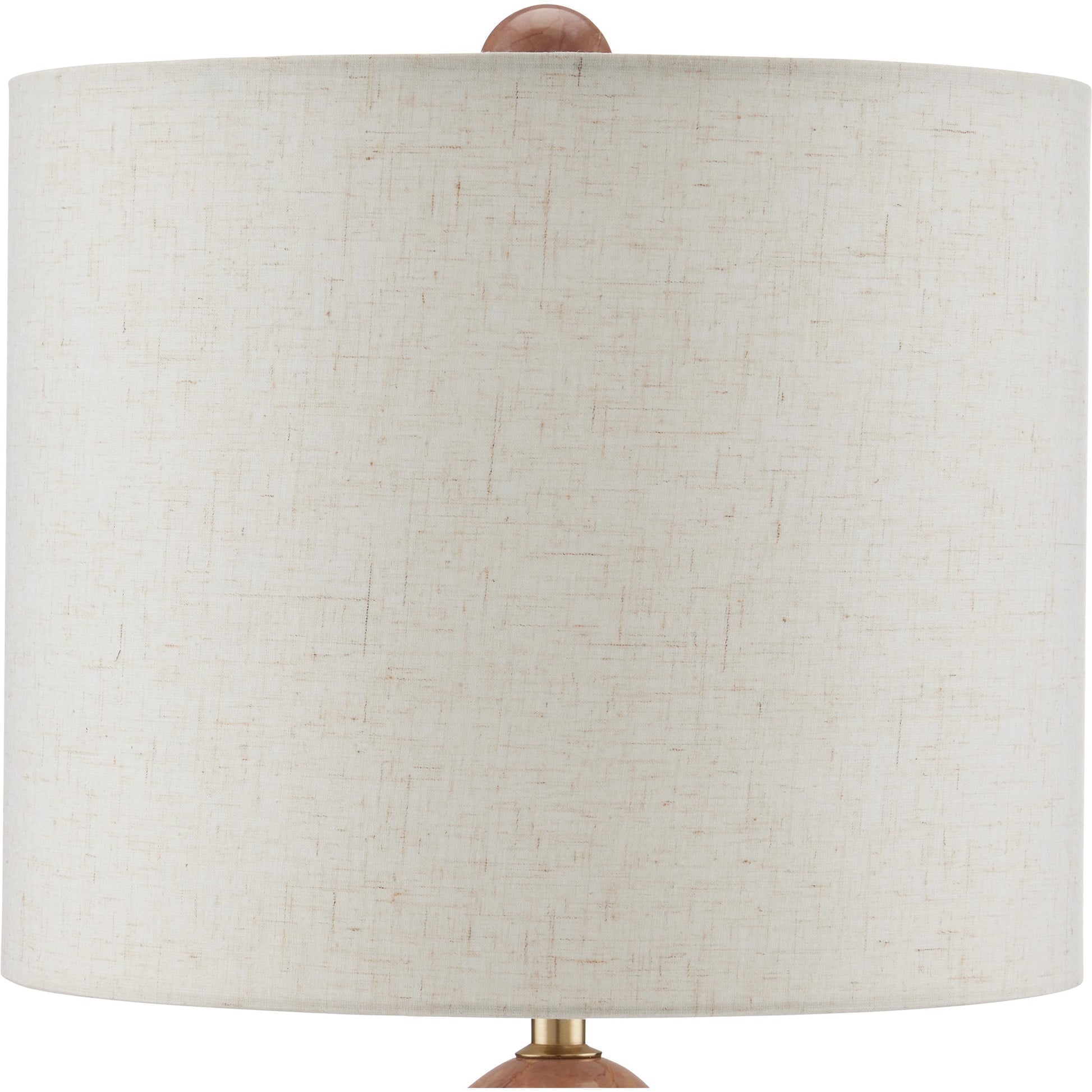 Moreno Table Lamp by Currey and Company in natural. Made from rosa cappuccino marble, camello neve marble, breccia marble in a modern style.