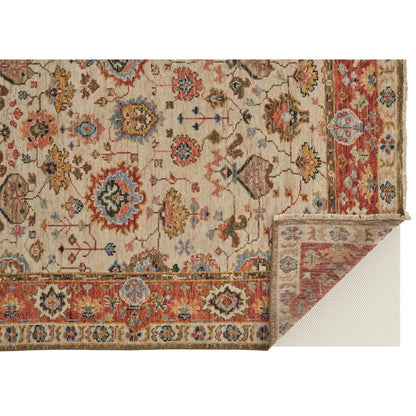 Carrington Traditional Oriental Rug - 6805F by Feizy in ivory, red, blue. Made from wool in a unique style.