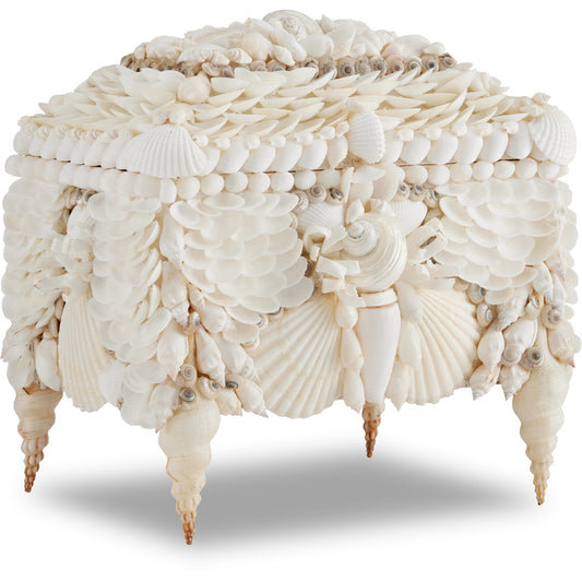 Boardwalk Shell Jewelry Box by Currey and Company. Made from unique in a coastal style.