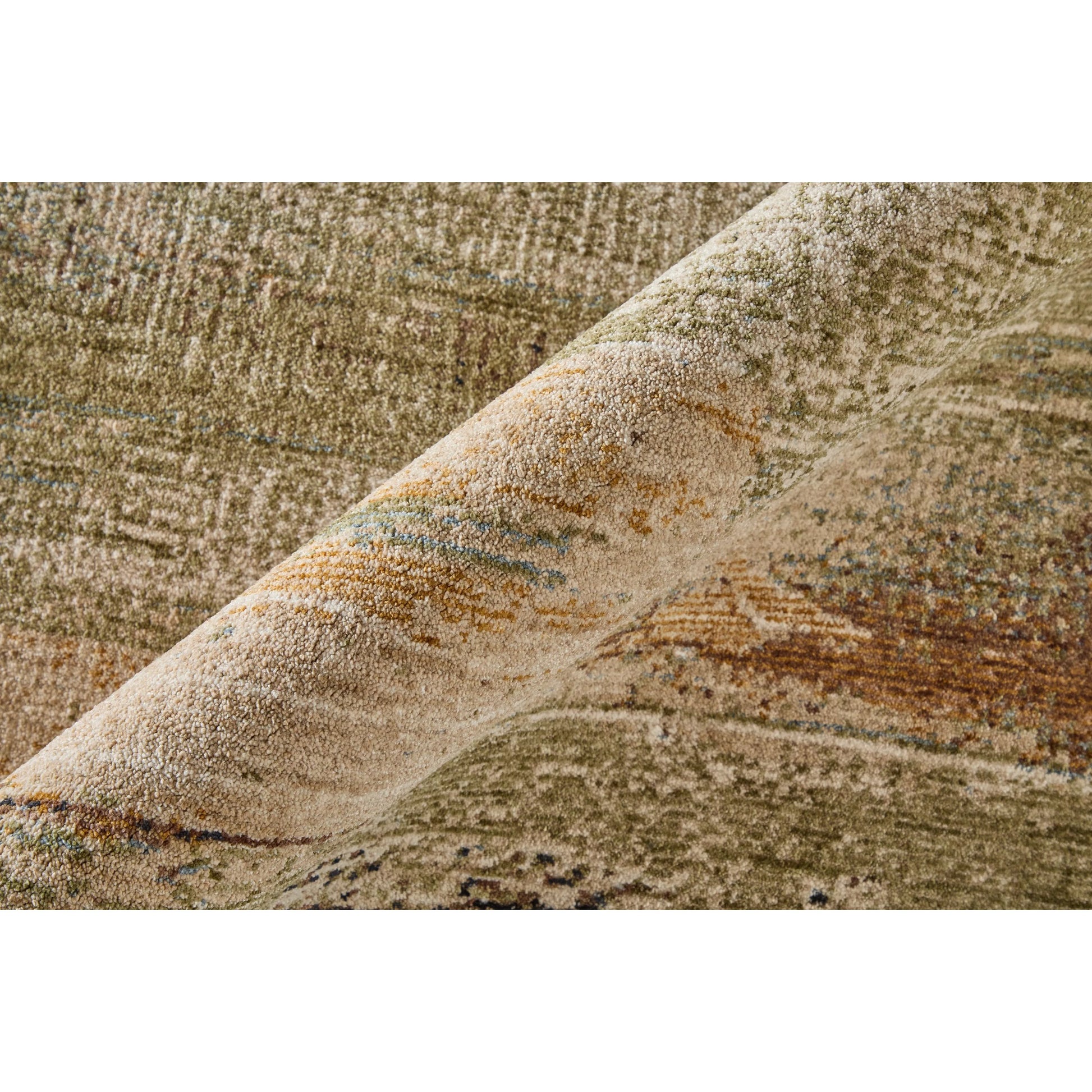 Pearson PRS39SBF Rug by Feizy in green, ivory, brown. Made from polyester in a unique style.