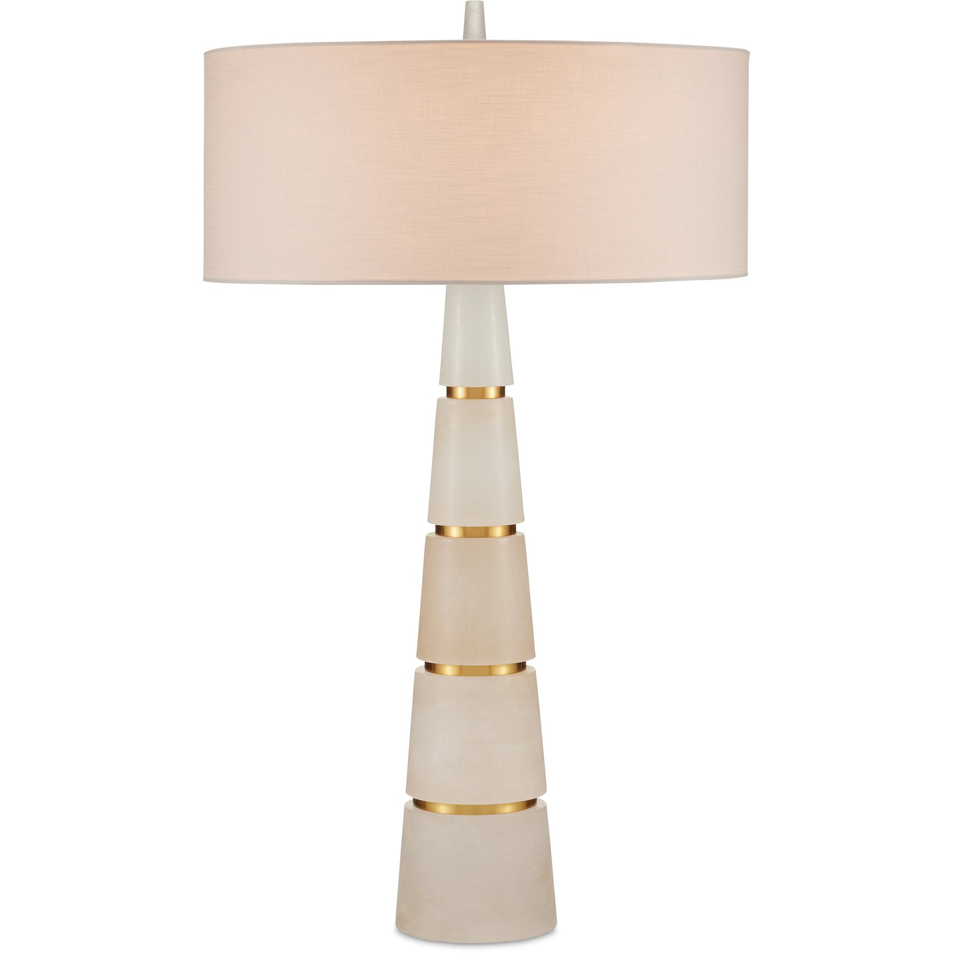 Eleanora Table Lamp by Currey and Company in natural, natural brass. Made from alabaster, metal in a modern style.