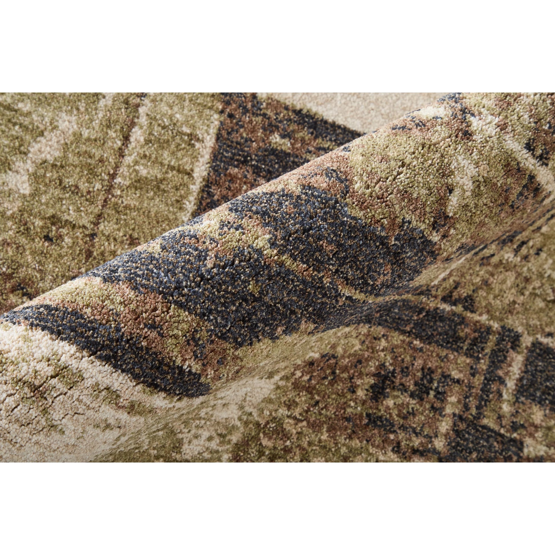 Pearson PRS39STF Rug by Feizy in ivory, green, brown. Made from polyester in a unique style.