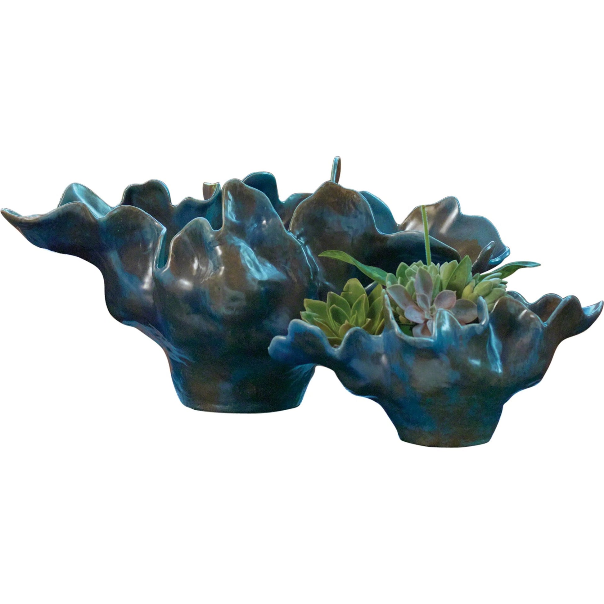 Meteor Bowl by Global Views. Made from ceramic in a coastal style.