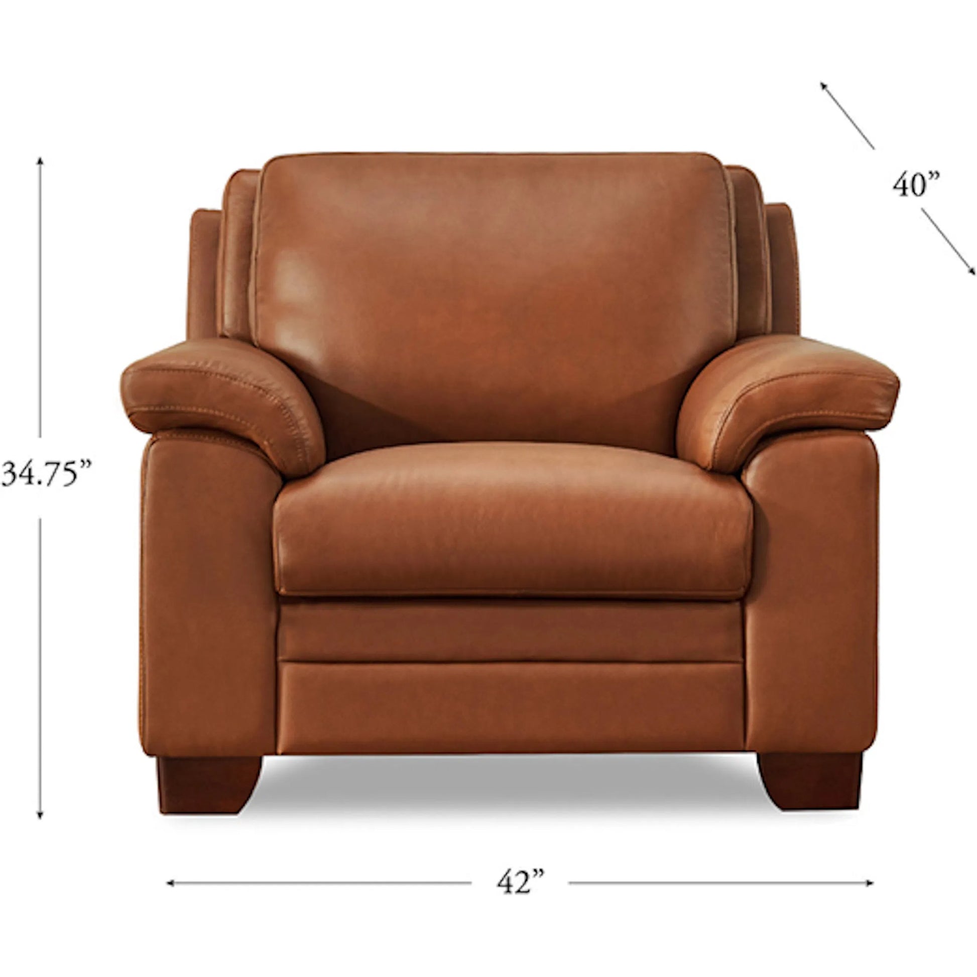 Magnum Chair by Hydeline in chestnut brown. Made from leather in a traditional style.
