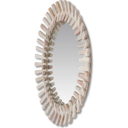 Diza Mirror by Currey and Company. Made from wood, glass in a modern style.
