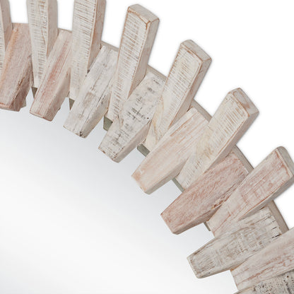 Diza Mirror by Currey and Company. Made from wood, glass in a modern style.
