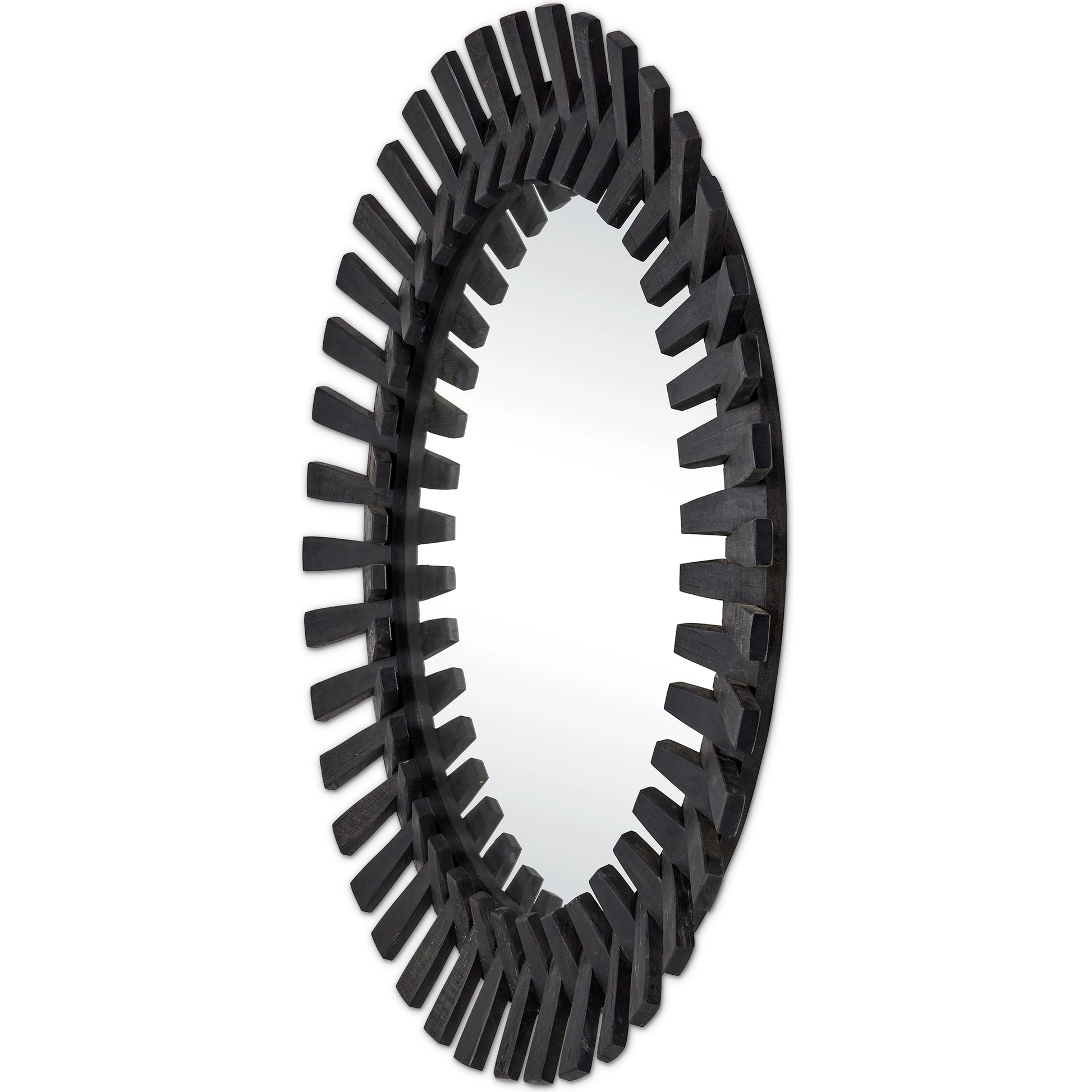 Diza Mirror by Currey and Company. Made from wood, glass in a modern style.