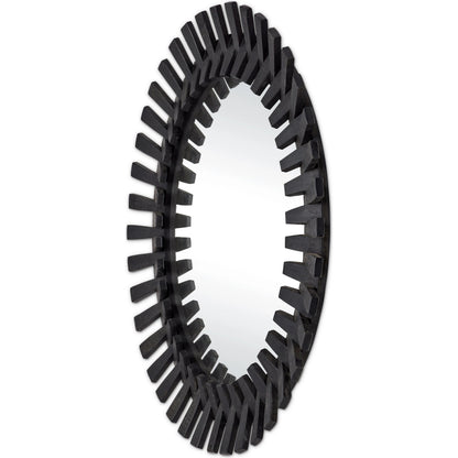 Diza Mirror by Currey and Company. Made from wood, glass in a modern style.