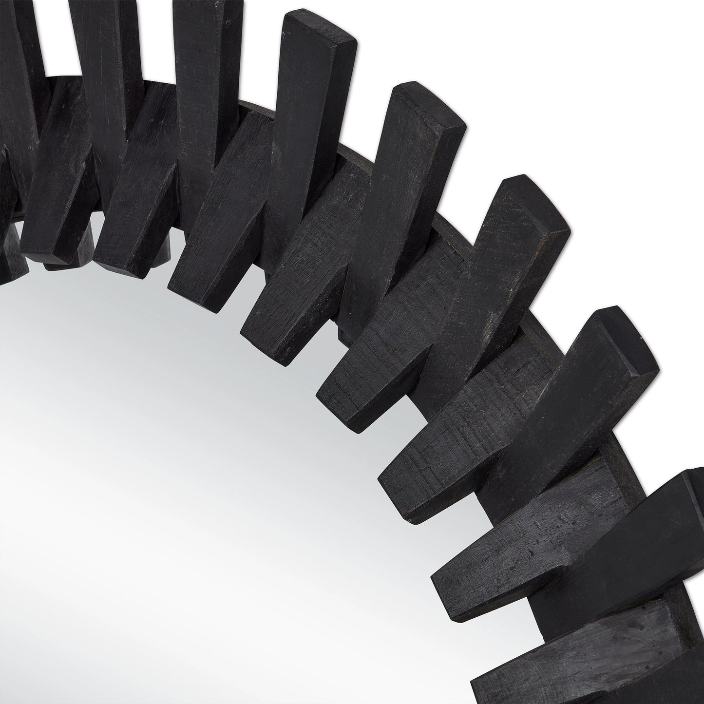 006 SI-2007727 | Closeup | Diza Mirror by Currey and Company. Made from wood, glass in a modern style.