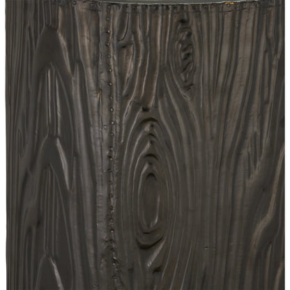 Terra Pedestal by Currey and Company in bronze, brass. Made from natural wood, brass in a modern style.