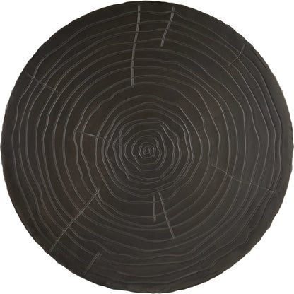 Terra Pedestal by Currey and Company in bronze, brass. Made from natural wood, brass in a modern style.