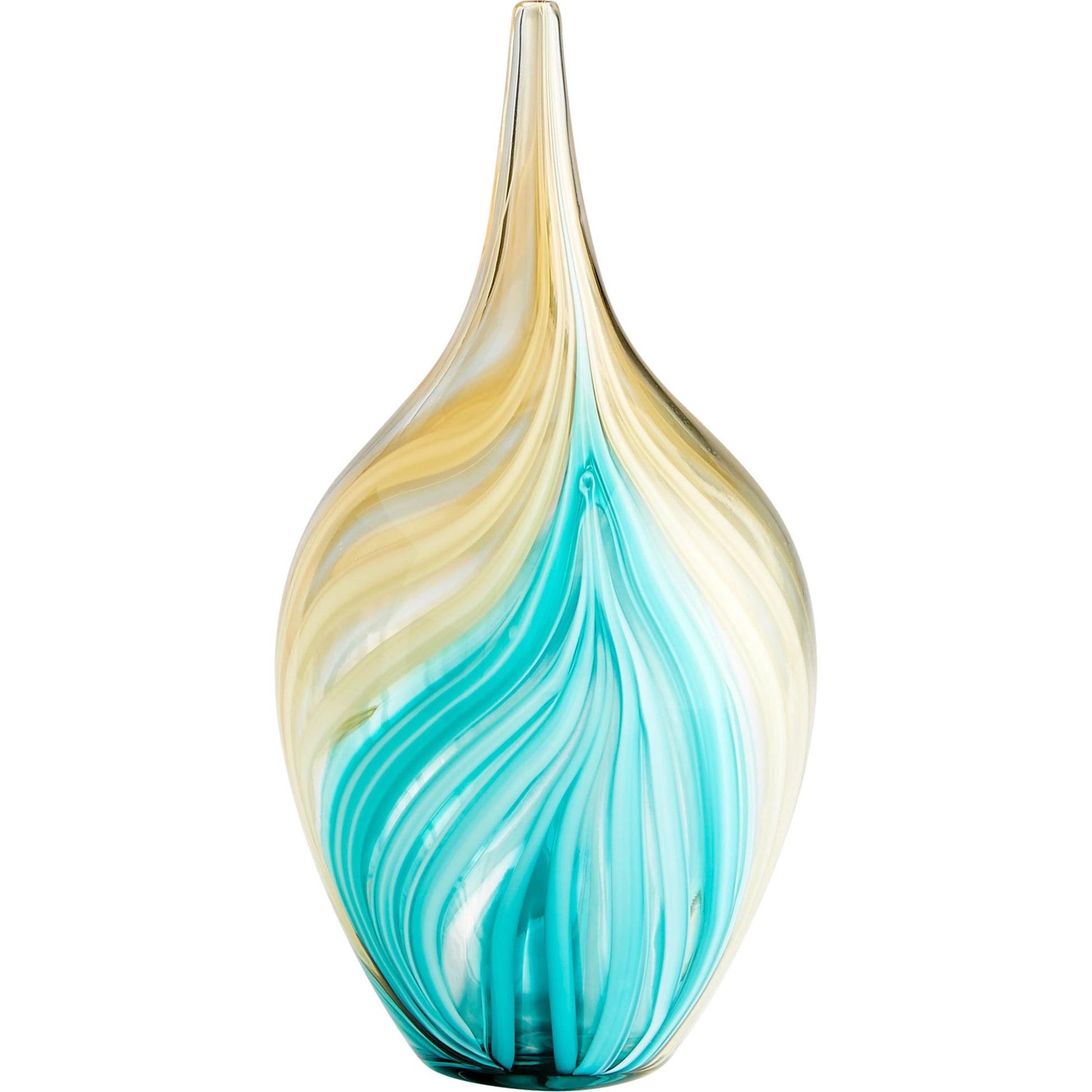 Parlor Palm Vase by Cyan Design in amber, blue. Made from glass in a modern style.