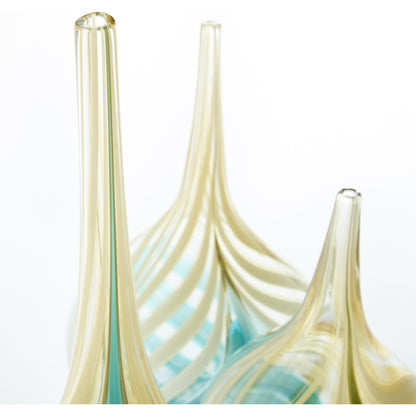Parlor Palm Vase by Cyan Design in amber, blue. Made from glass in a modern style.