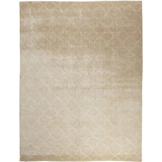 Smooch Geo 10003 Rug by Exquisite Rugs in light beige. Made from bamboo silk in a unique style.