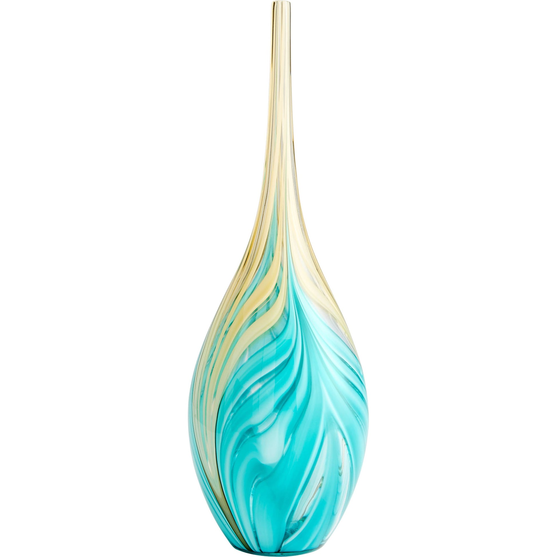 Parlor Palm Vase by Cyan Design in amber, blue. Made from glass in a modern style.