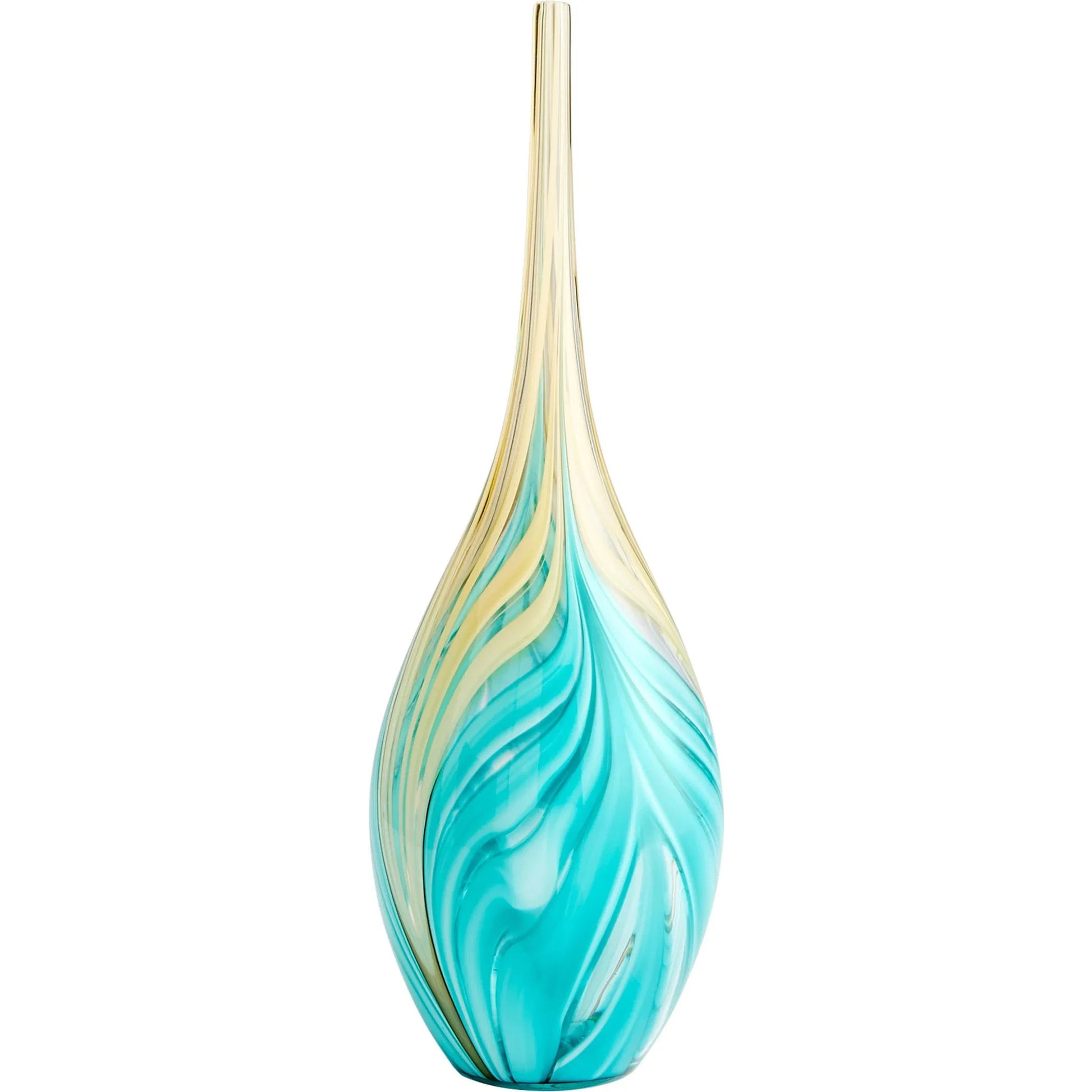 Parlor Palm Vase by Cyan Design in amber, blue. Made from glass in a modern style.