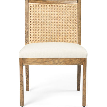Antonia Cane Armless Dining Chair by Four Hands in toasted nettlewood. Made from unique in a transitional style.