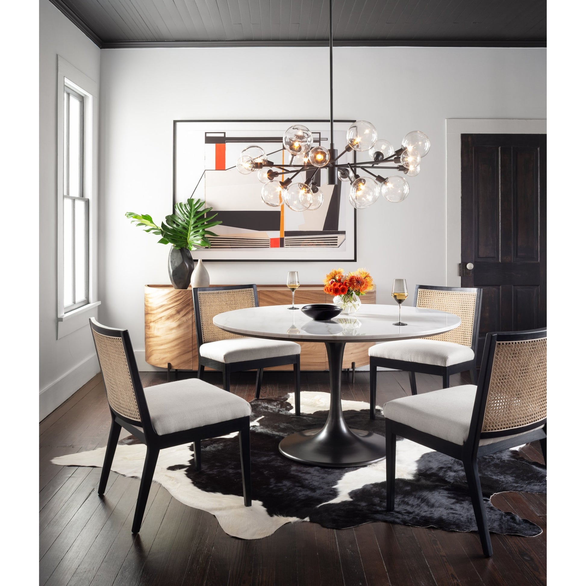 Antonia Cane Armless Dining Chair by Four Hands in toasted nettlewood. Made from unique in a transitional style.