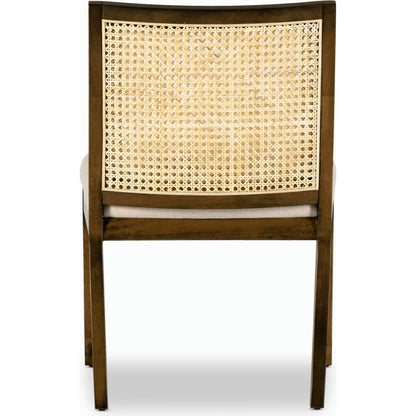 Antonia Cane Armless Dining Chair by Four Hands in toasted nettlewood. Made from unique in a transitional style.