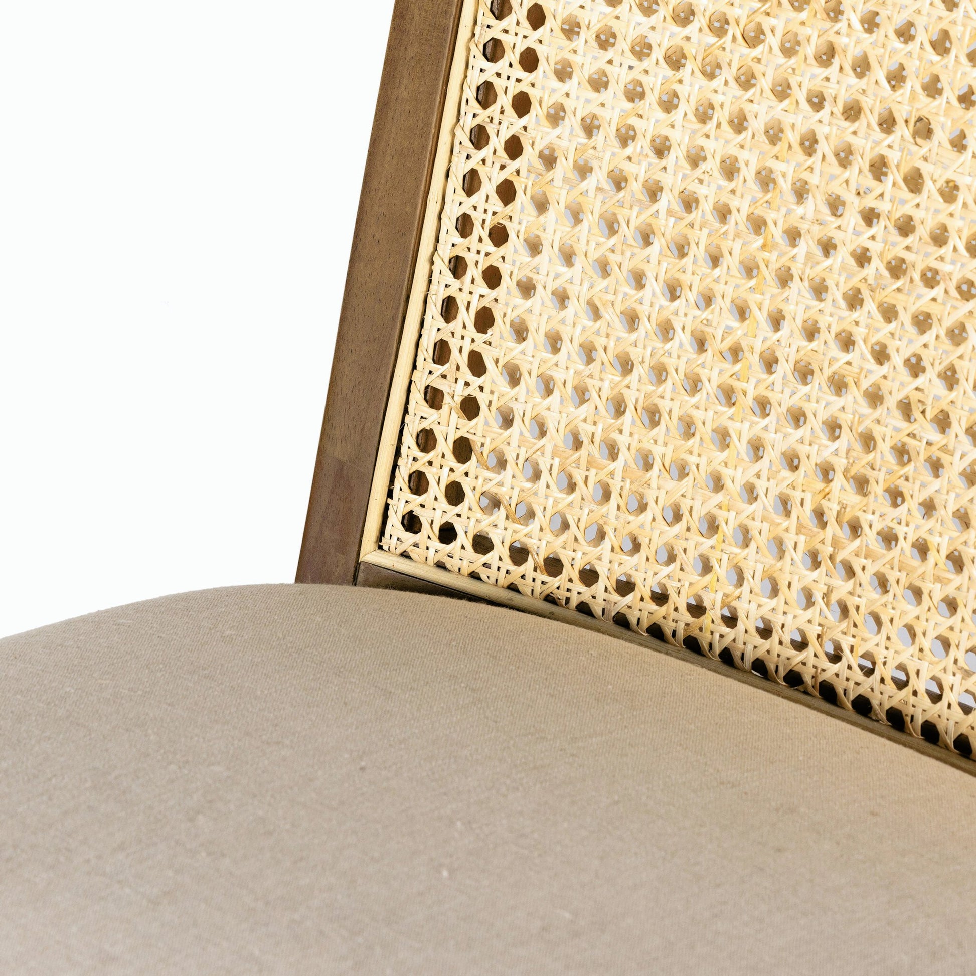 Antonia Cane Armless Dining Chair by Four Hands in toasted nettlewood. Made from unique in a transitional style.