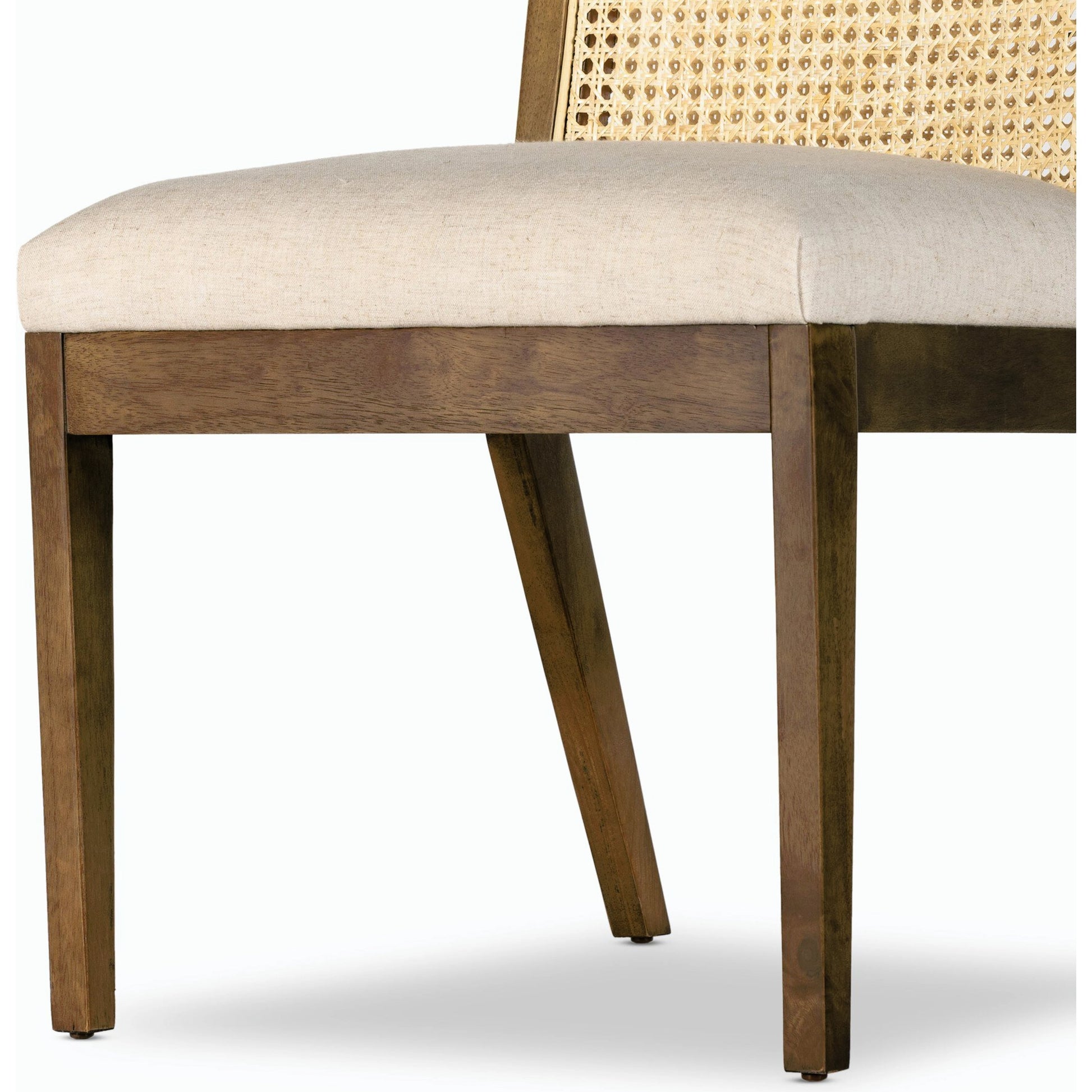 Antonia Cane Armless Dining Chair by Four Hands in toasted nettlewood. Made from unique in a transitional style.
