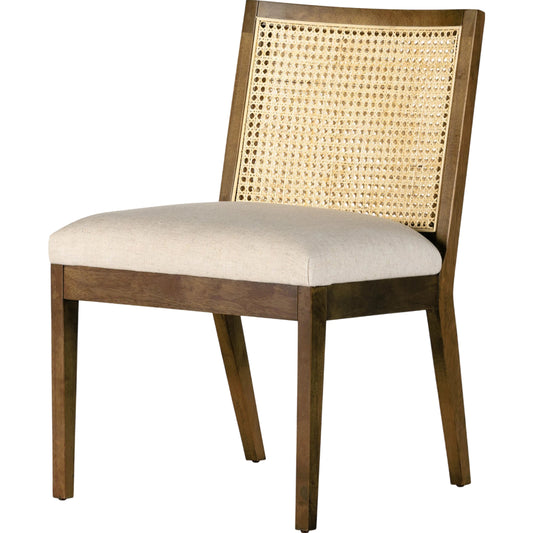 Antonia Cane Armless Dining Chair by Four Hands in toasted nettlewood. Made from unique in a transitional style.