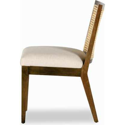 Antonia Cane Armless Dining Chair by Four Hands in toasted nettlewood. Made from unique in a transitional style.