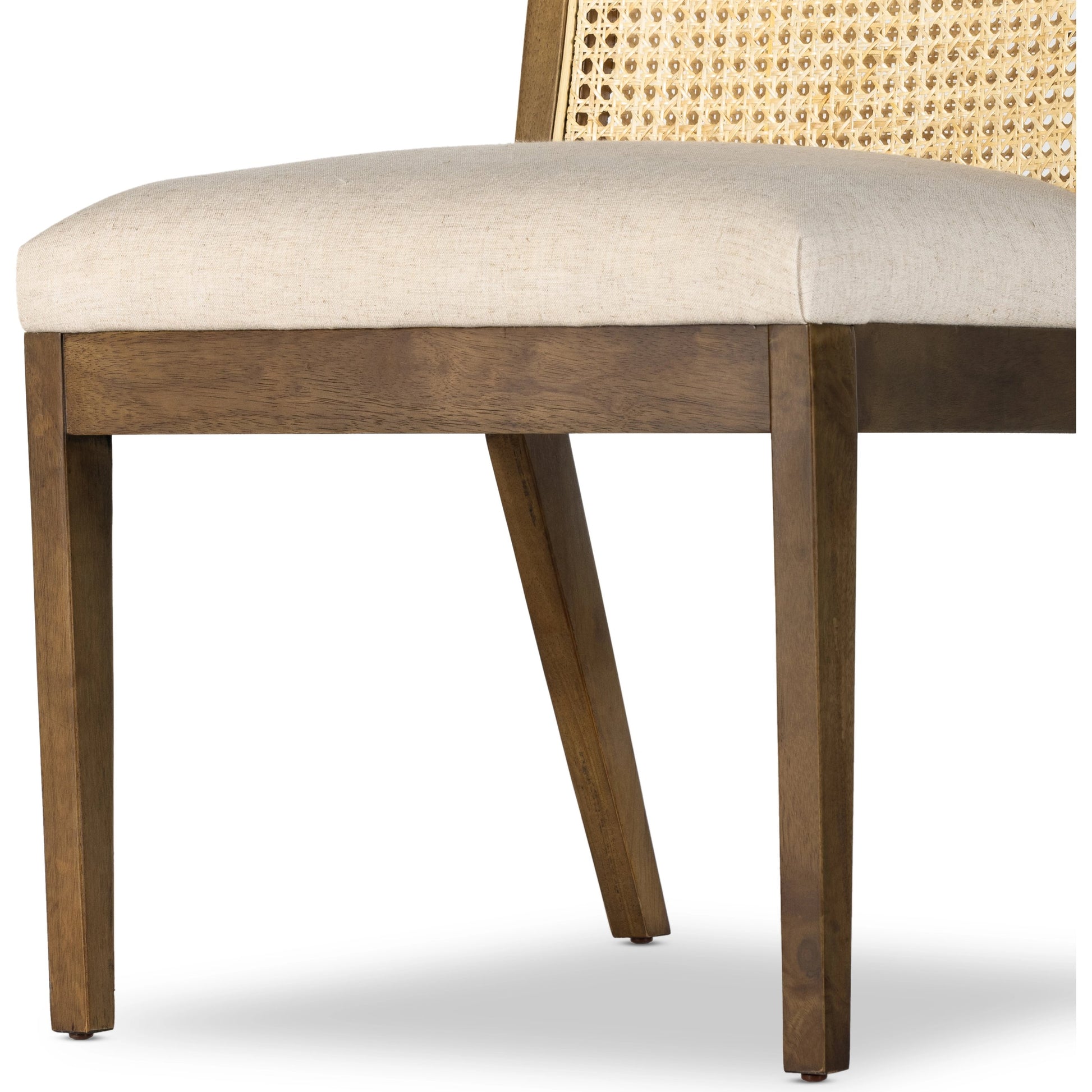 Antonia Cane Armless Dining Chair by Four Hands in toasted nettlewood. Made from unique in a transitional style.