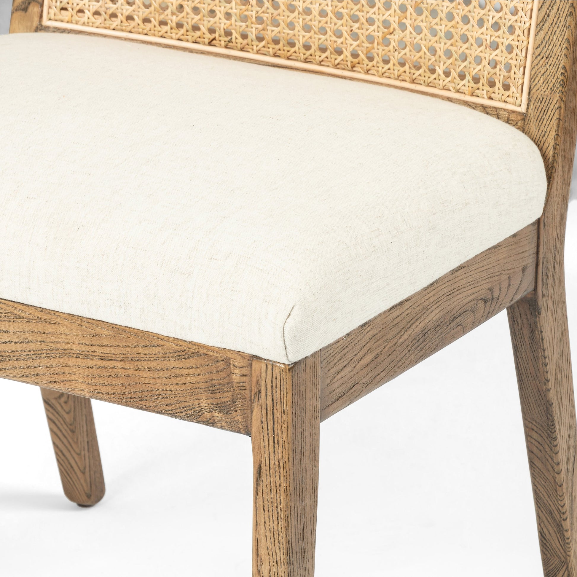 Antonia Cane Armless Dining Chair by Four Hands in toasted nettlewood. Made from unique in a transitional style.