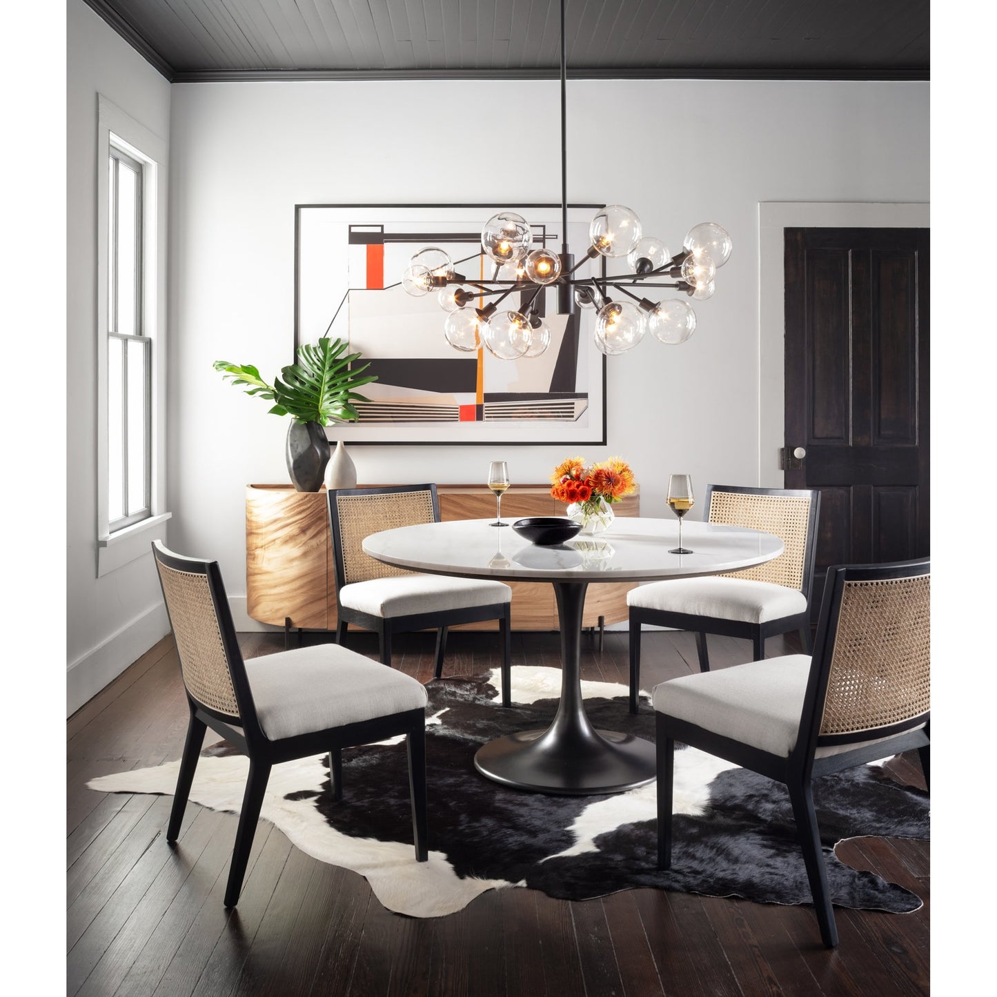 035 SI-1901154 | Lifestyle | Antonia Cane Armless Dining Chair by Four Hands in toasted nettlewood. Made from unique in a transitional style.