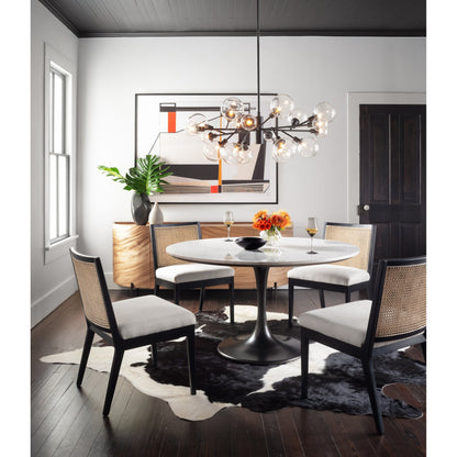Antonia Cane Armless Dining Chair by Four Hands in toasted nettlewood. Made from unique in a transitional style.