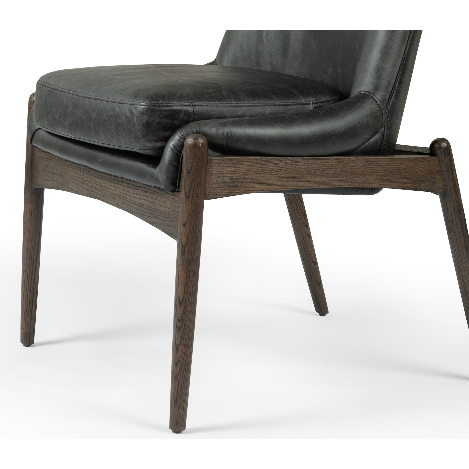 Braden Dining Chair by Four Hands in light camel, warm oak. Made from 100% polyester, solid oak in a modern style.