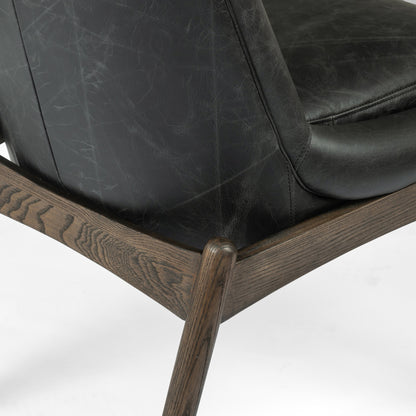 Braden Dining Chair by Four Hands in light camel, warm oak. Made from 100% polyester, solid oak in a modern style.