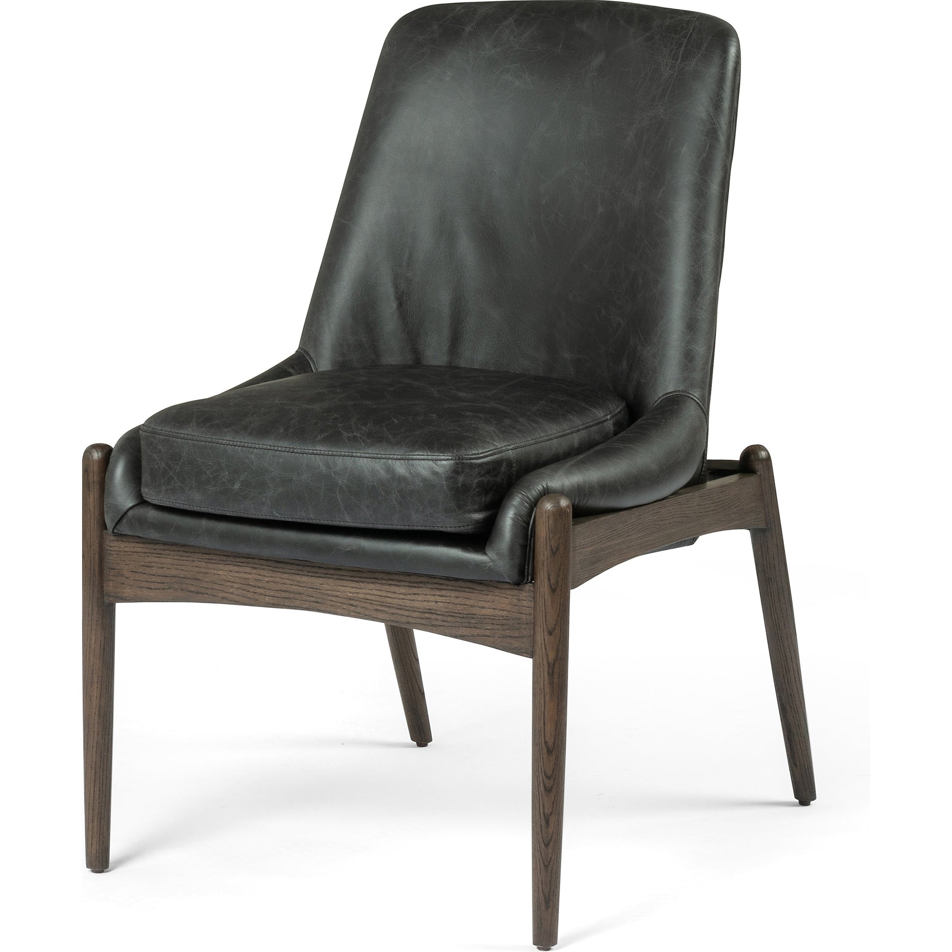 Braden Dining Chair by Four Hands in light camel, warm oak. Made from 100% polyester, solid oak in a modern style.