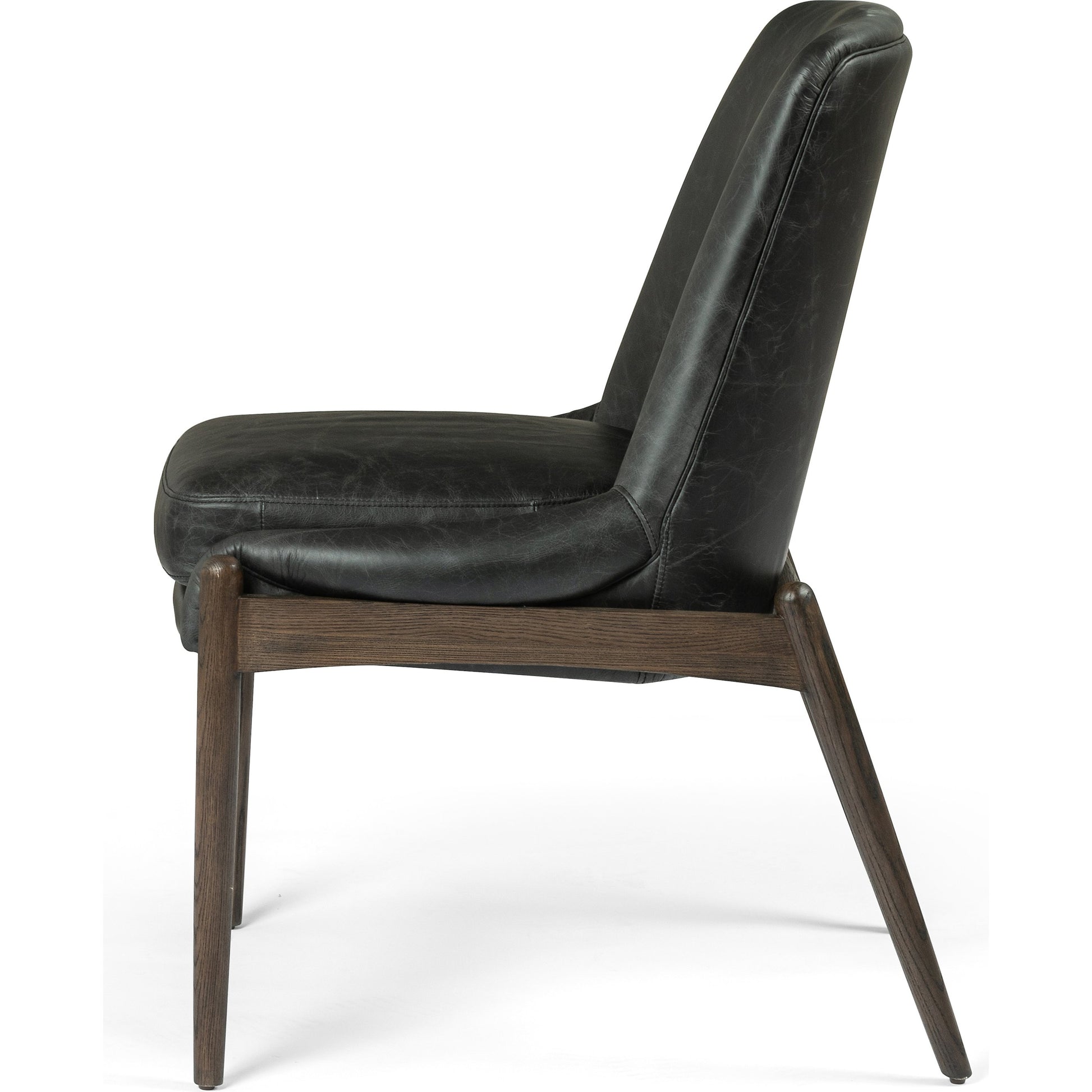 Braden Dining Chair by Four Hands in light camel, warm oak. Made from 100% polyester, solid oak in a modern style.