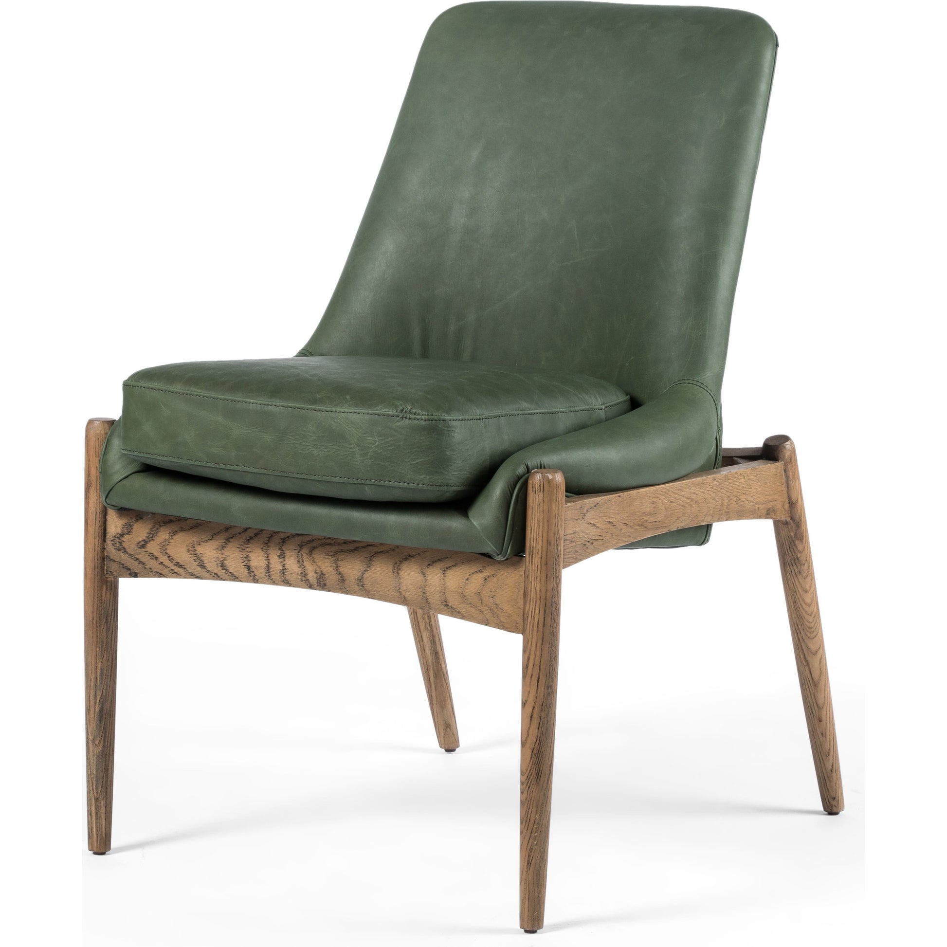 Braden Dining Chair by Four Hands in light camel, warm oak. Made from 100% polyester, solid oak in a modern style.