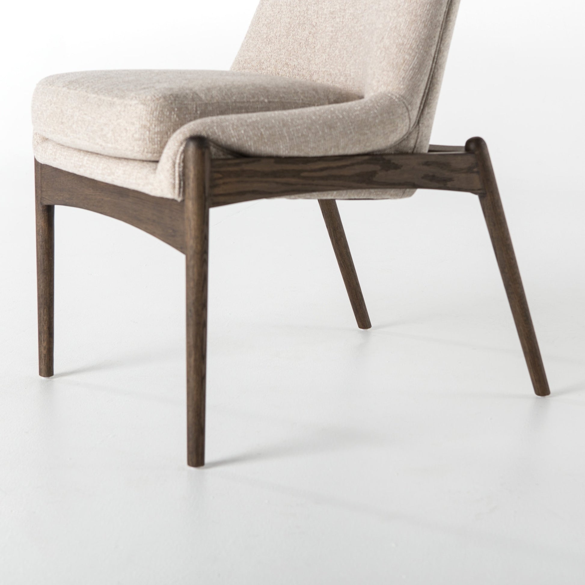Braden Dining Chair by Four Hands in light camel, warm oak. Made from 100% polyester, solid oak in a modern style.