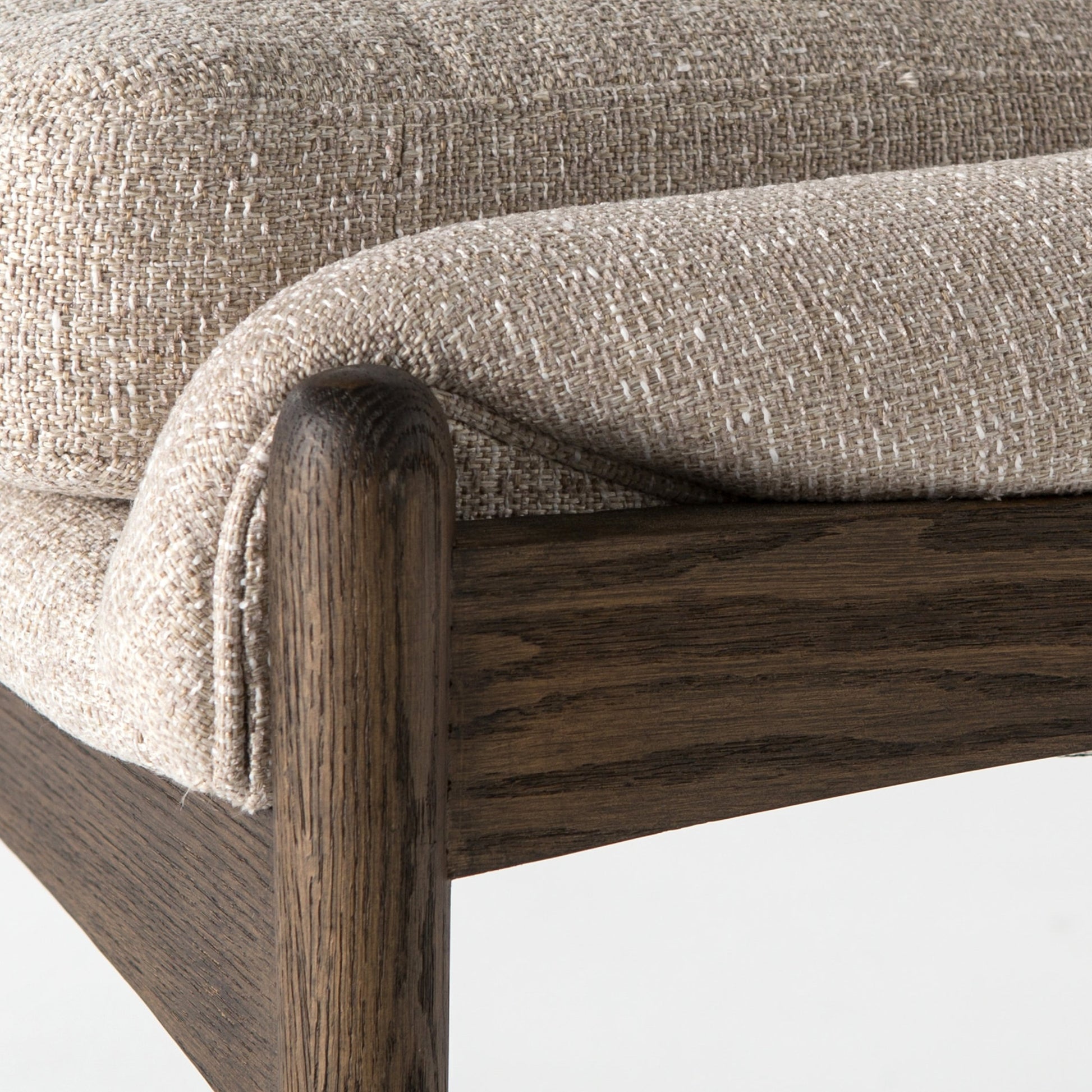 Braden Dining Chair by Four Hands in light camel, warm oak. Made from 100% polyester, solid oak in a modern style.