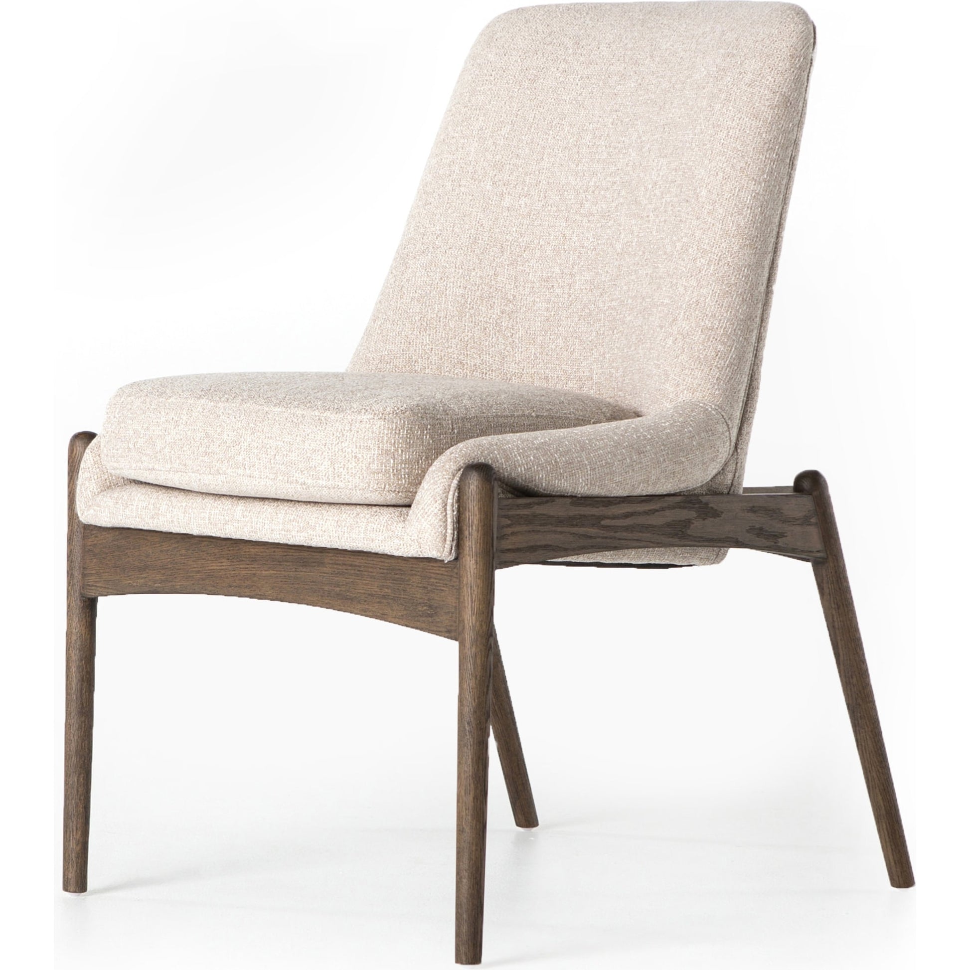 Braden Dining Chair by Four Hands in light camel, warm oak. Made from 100% polyester, solid oak in a modern style.