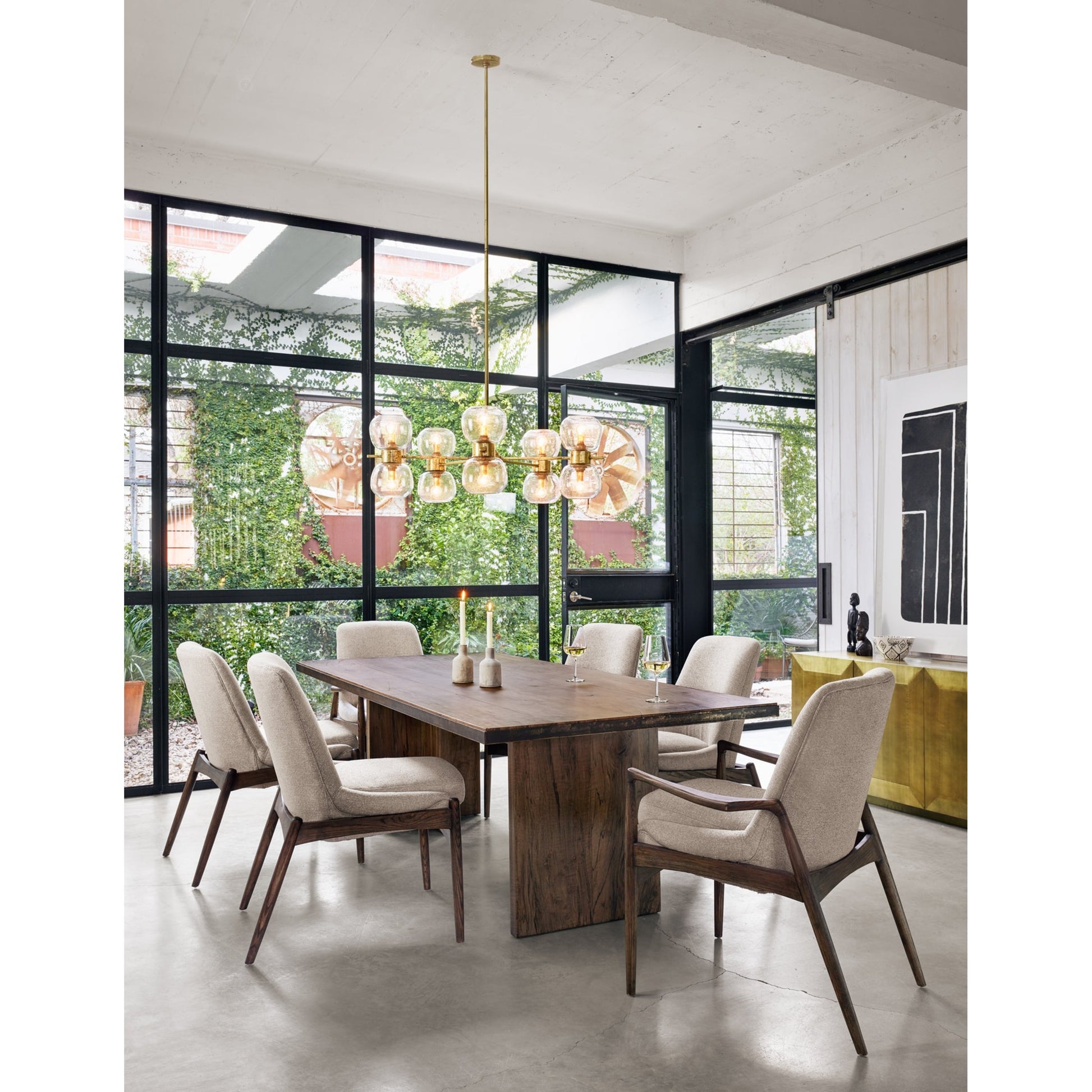 Braden Dining Chair by Four Hands in light camel, warm oak. Made from 100% polyester, solid oak in a modern style.