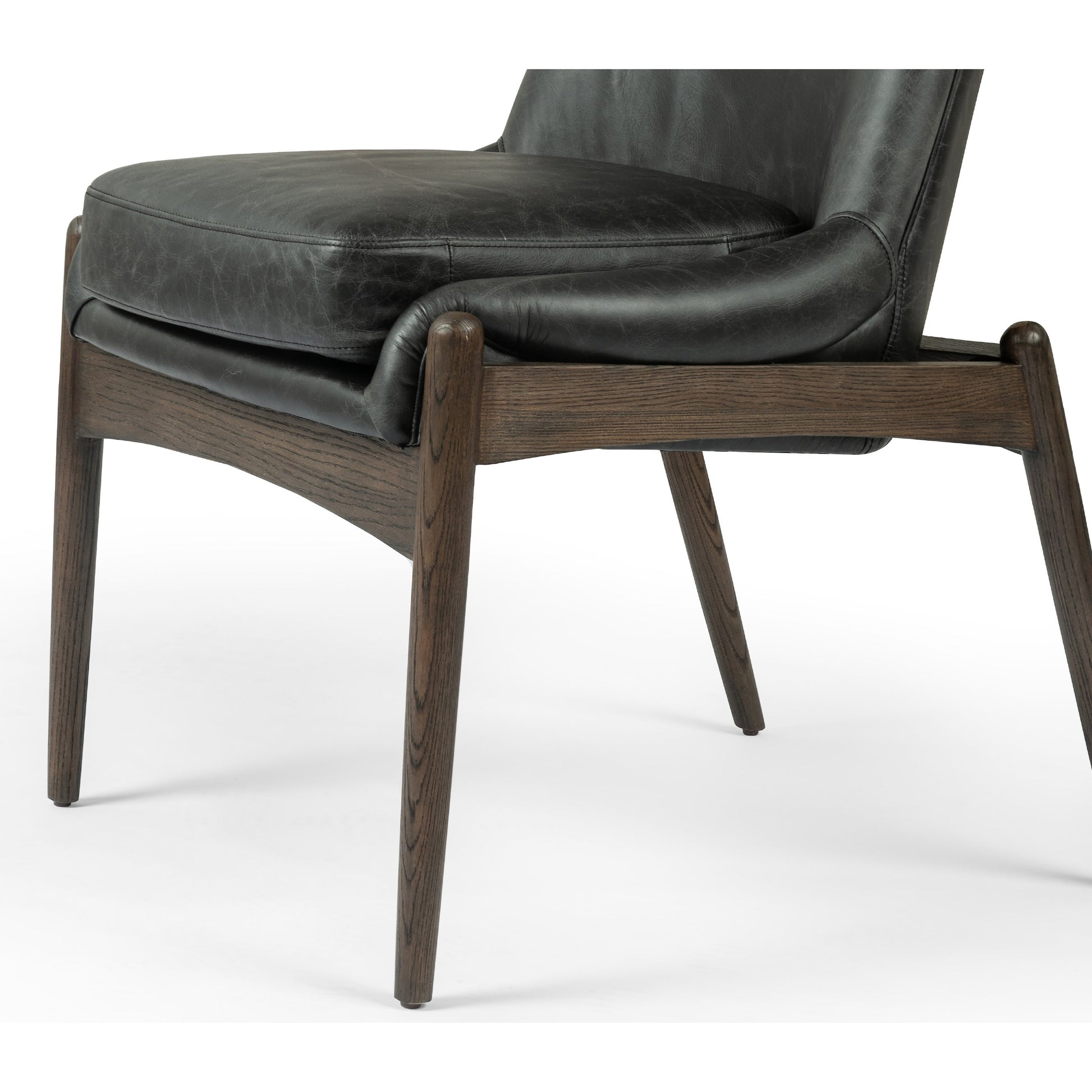 Braden Dining Chair by Four Hands in light camel, warm oak. Made from 100% polyester, solid oak in a modern style.