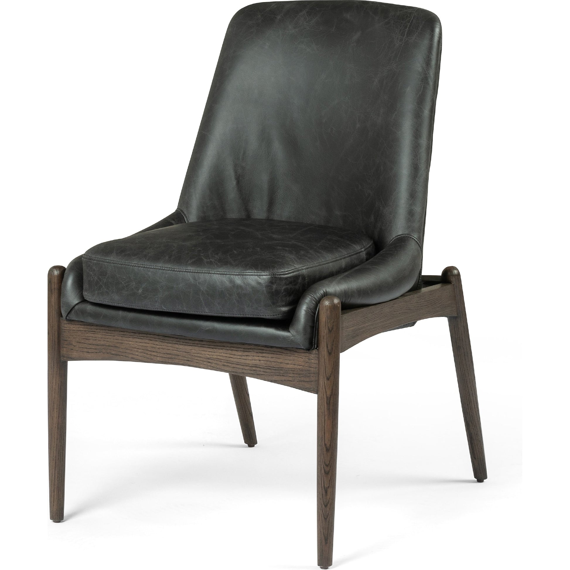 Braden Dining Chair by Four Hands in light camel, warm oak. Made from 100% polyester, solid oak in a modern style.