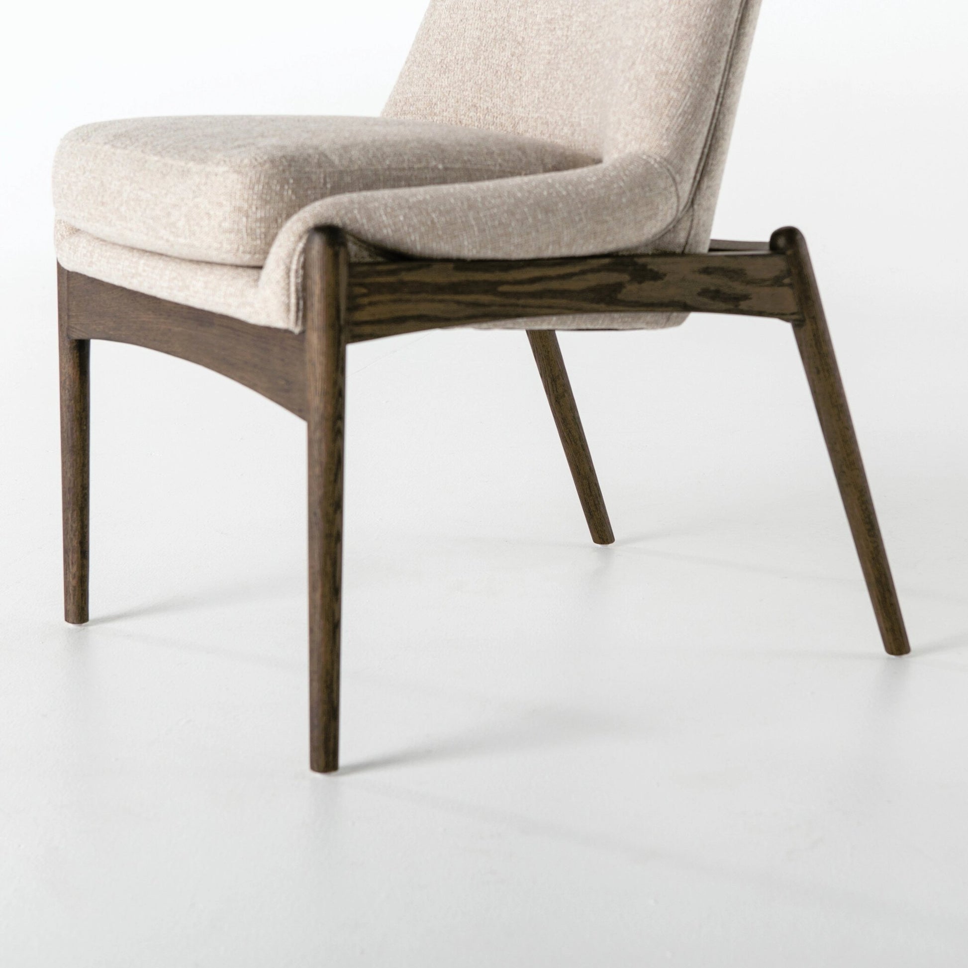 Braden Dining Chair by Four Hands in light camel, warm oak. Made from 100% polyester, solid oak in a modern style.