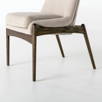 Braden Dining Chair by Four Hands in light camel, warm oak. Made from 100% polyester, solid oak in a modern style.