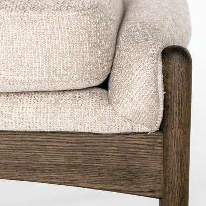 Braden Dining Chair by Four Hands in light camel, warm oak. Made from 100% polyester, solid oak in a modern style.